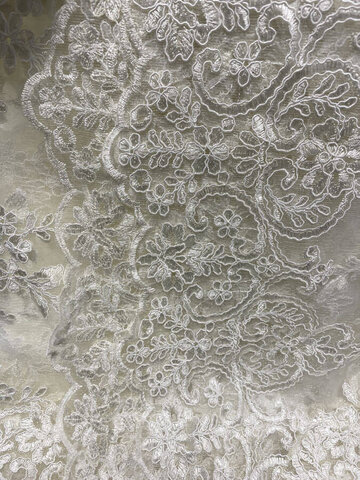 Ivory Lace Overlay 120