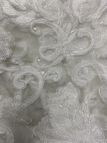Ivory With Silver Sparkle Overlay 120