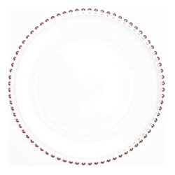 Rose Gold Beaded Charger Plate