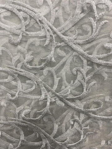 Silver Swirl Embroidered Overlay 120