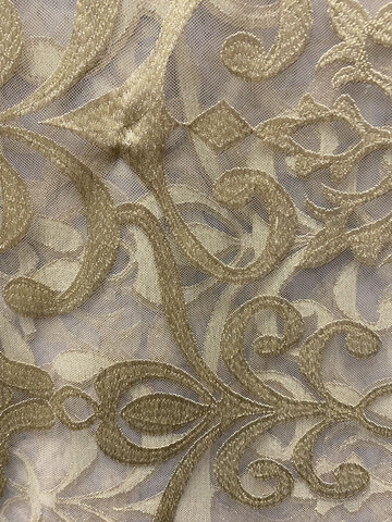 Taupe Victorian Lace Overlay 120