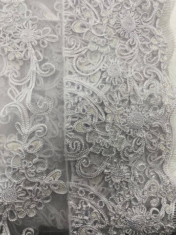 White Rope Lace Overlay 120