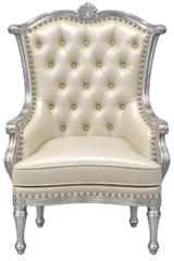 Silver Low Back King and Queen Chair