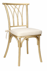 Gold Willow Chair with Ivory Cushion