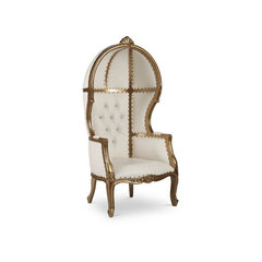 White/Gold Dome Throne Chair