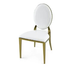 Gold Louie Chair with Ivory Cushion