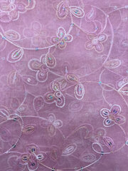 Pink Sparkle Floral Overlay 120" 