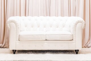 White Tufted Sofa 