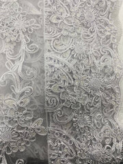 White Rope Lace Overlay 120"