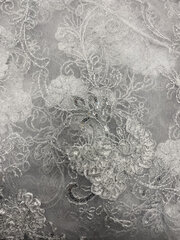 White/ Silver Dazzle Overlay 120" 