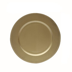 Champagne Gold Beaded Acrylic Charger Plate 13"