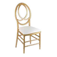 Gold Infinity Chair with Ivory Cushion 
