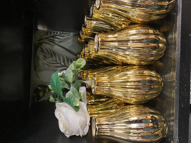 Gold Small Flower Vases