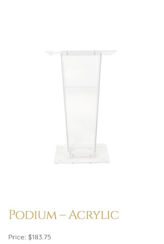 Acrylic Clear Podium