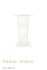 Acrylic Clear Podium