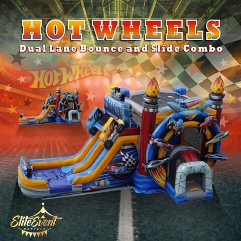 Hot Wheels Dual Lane Water Slide - Elite Event Rentals