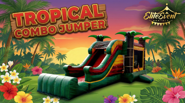 Tropical 4-in-1 Combo Jumper - Elite Event Rentals