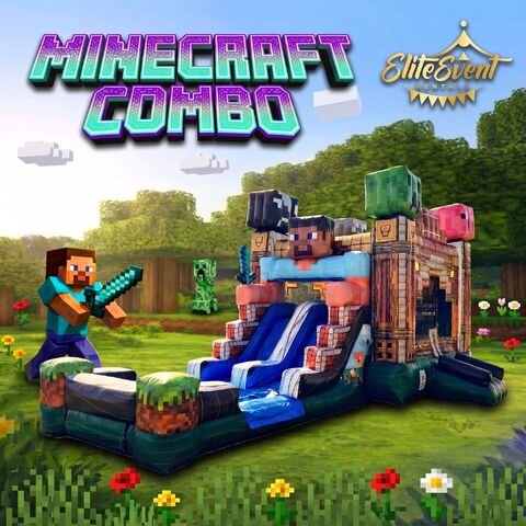 Minecraft Bounce and Slide Combo - Elite Event Rentals
