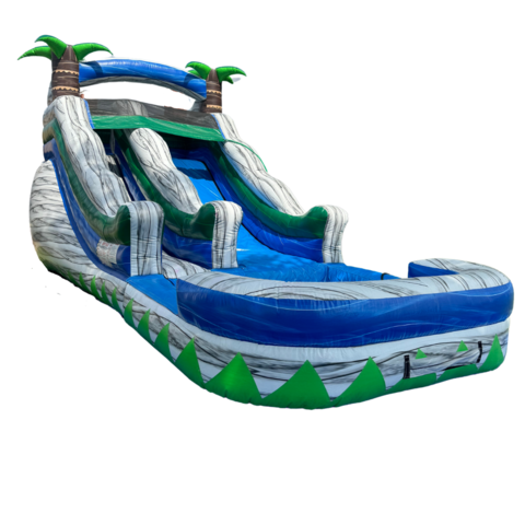 14ft Blue Rocky Island Water Slide