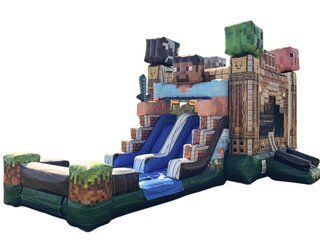 Minecraft Bounce and Water Slide Combo