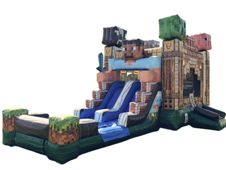 Minecraft Bounce and Water Slide Combo