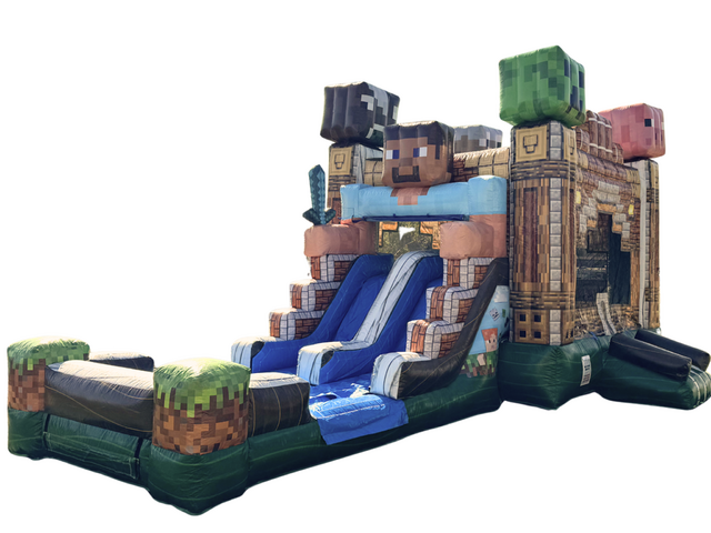 Minecraft Bounce and Water Slide Combo