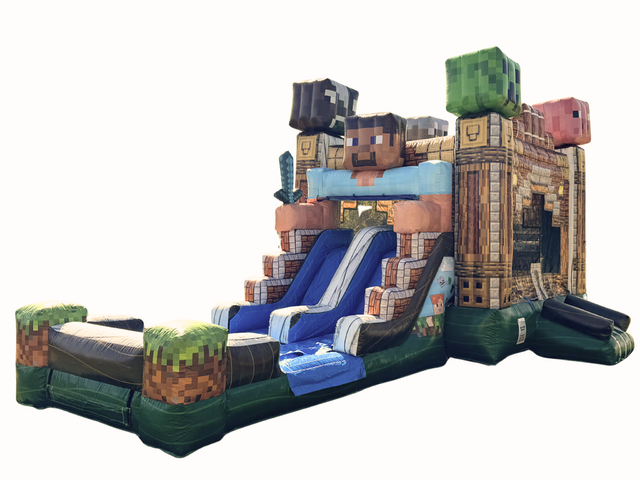 Minecraft Bounce and Slide Combo dry rental in Menifee CA