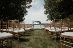  Chair-Gold Chiavari w/seat cushion