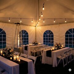 String Lights 10x10 Tent