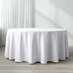 120'' Round Tablecloth - White