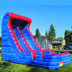 Inflatable 18ft Red Blue Wave Rider Water Slide