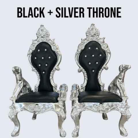 BLACK & SILVER THRONES SET