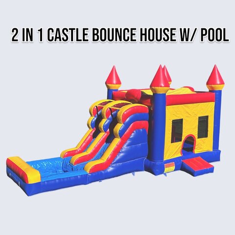 2 IN 1 CASTLE BOUNCE HOUSE W/ POOL