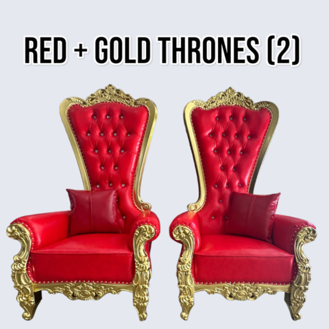 RED & GOLD THRONE SET