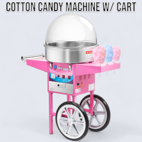 COTTON CANDY MACHINE W/ CART & SHIELD