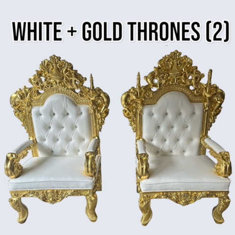 WHITE & GOLD THRONES SET