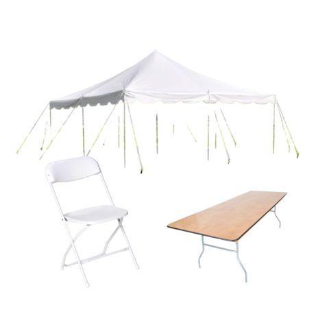 20x20 Tent Package - Seats up to 40 people!