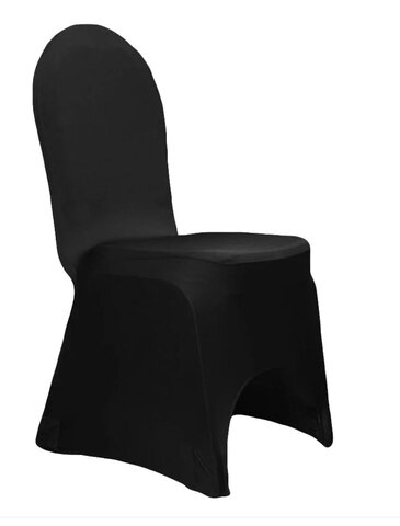 Black spandex chair covers