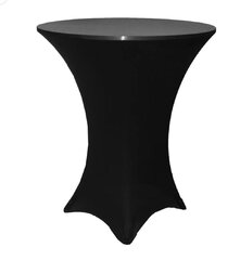 Black spandex cocktail table cover