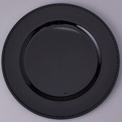 Black plastic charger plate