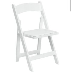 white resin folding chairs