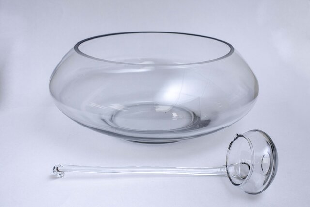Vintage Glass Punch Bowl Set