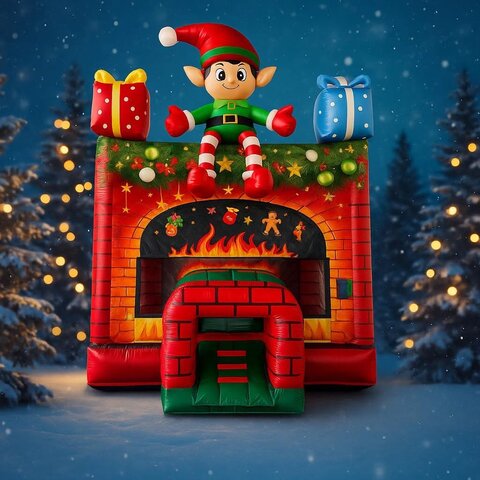 Elf on the Shelf bounce house 
