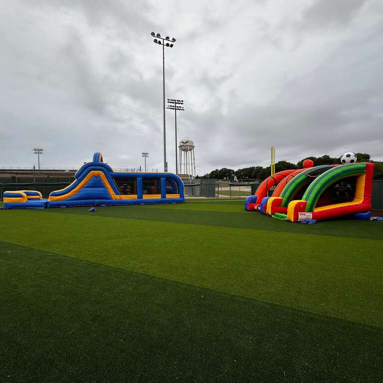 School inflatable rental setup San Antonio