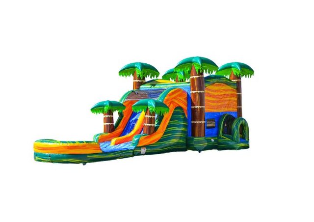 Tropical Dual Lane Slide Wet Combo