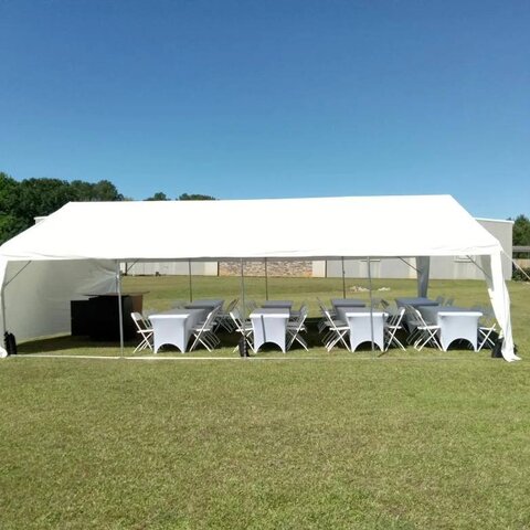 20x30 Tent Package with (10) Rec Tables and (60) Chairs