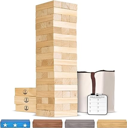 JENGA Giant Wooden Toppling Tower - Stacks Up to 5 ft