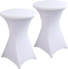 32x43 Inch White Spandex Cocktail Table Covers