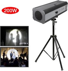 200W LED Spotlight Follow Spot Light Manual Control Stage Light Adjustable Aperture Stage Light 