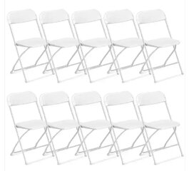 White folding chairs